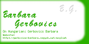 barbara gerbovics business card